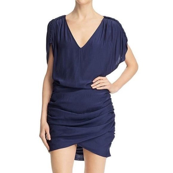 Ramy Brook Dresses & Skirts - Ramy Brook Adella Navy Ruched Dress NWT SZ 0